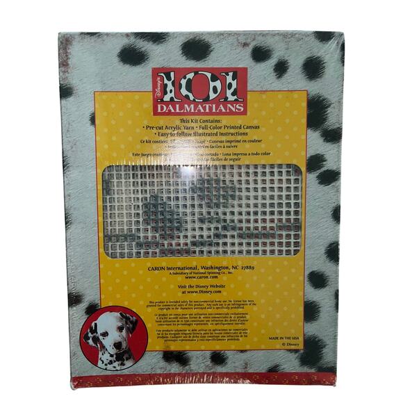 RARE Disney Dog 101 Dalmatians Checkerboard Pup Latch Hook Kit 20”X30” NEW 1997 - Picture 3 of 3